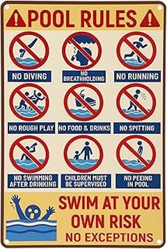 Las señales de seguridad más efectivas para piscinas: comparativa