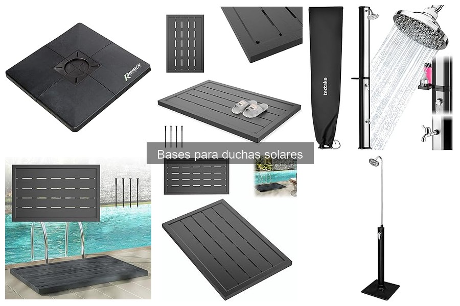Comparativa de bases para duchas solares: plástico, metal y más