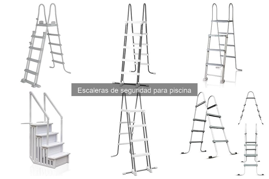 Comparativa de escaleras de seguridad y accesos a la piscina