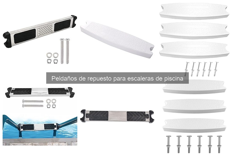 Comparativa de materiales de peldaños de repuesto para piscina