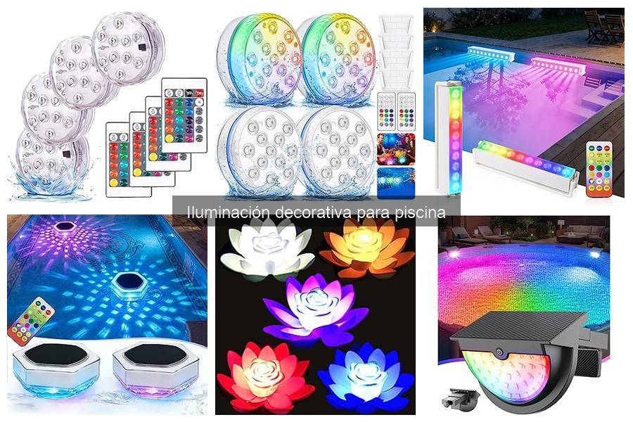 Iluminación decorativa para piscina en eventos especiales