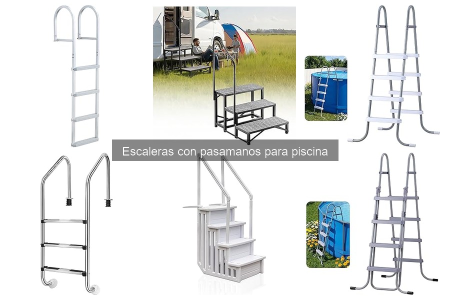 Mantenimiento de Escaleras con Pasamanos para Piscina