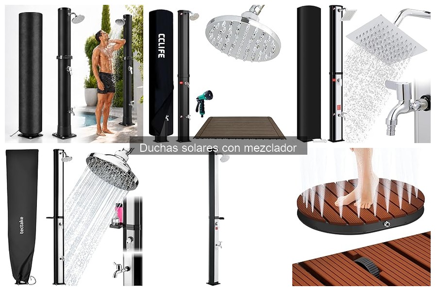 Mejores accesorios para duchas solares con mezclador