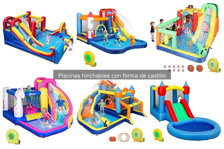 Mejores accesorios para piscinas hinchables con forma de castillo