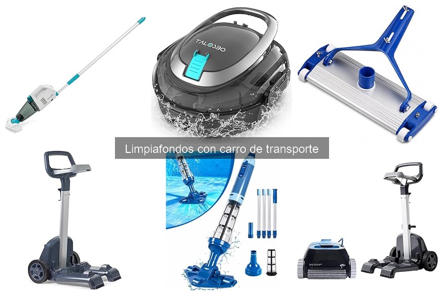 ¿Qué es un limpiafondos con carro de transporte?