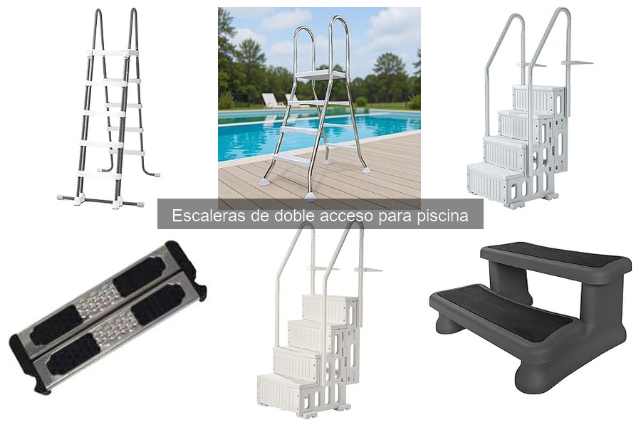 ** ¿Qué son las escaleras de doble acceso para piscina?